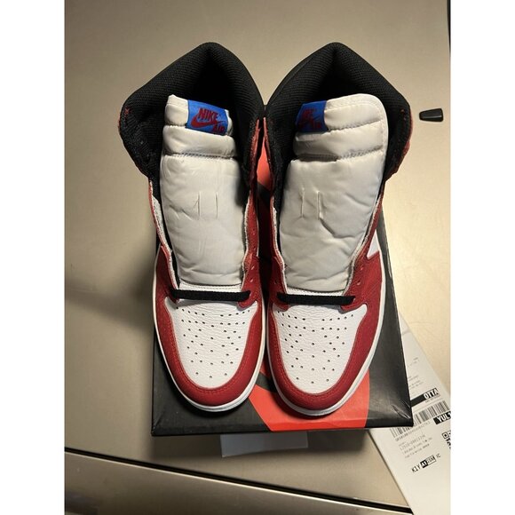 Jordan 1 Spider-Man Origin Story  555088602 Size 10.5 New/ tried on (Yellowing) - Picture 3 of 11